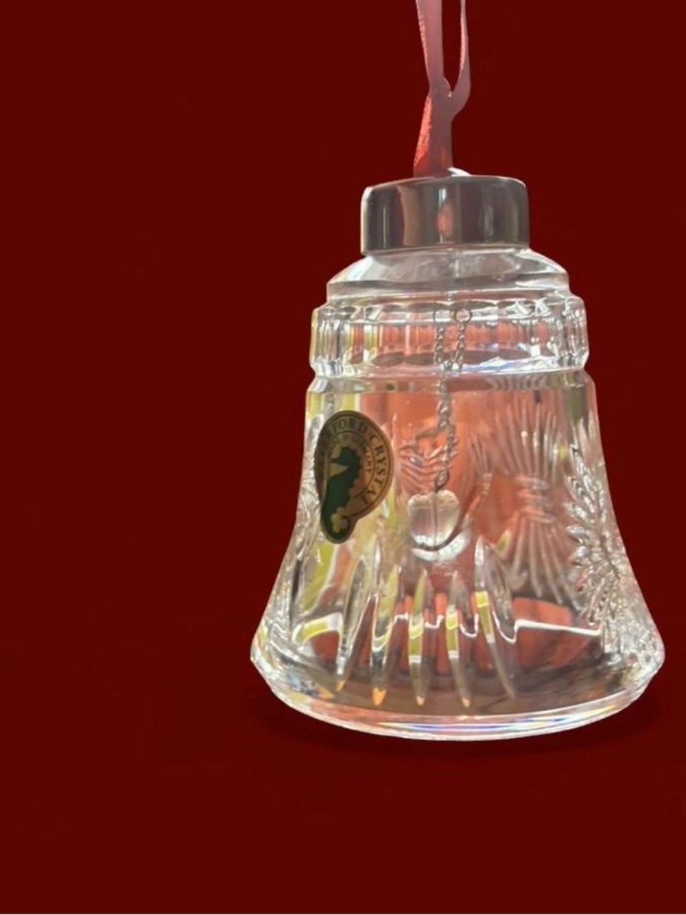 Steuben glass and Waterford crystal glass ornament bundle